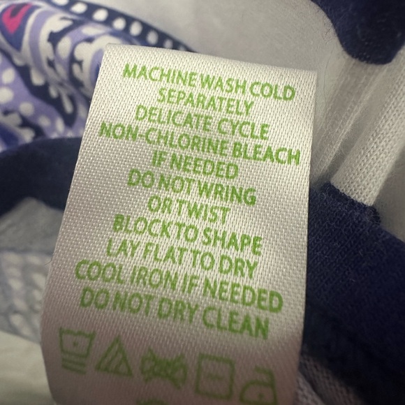 Lilly Pulitzer Waverly Top In Bright Navy Serene Stripe Size Medium Nautical - Picture 6 of 6